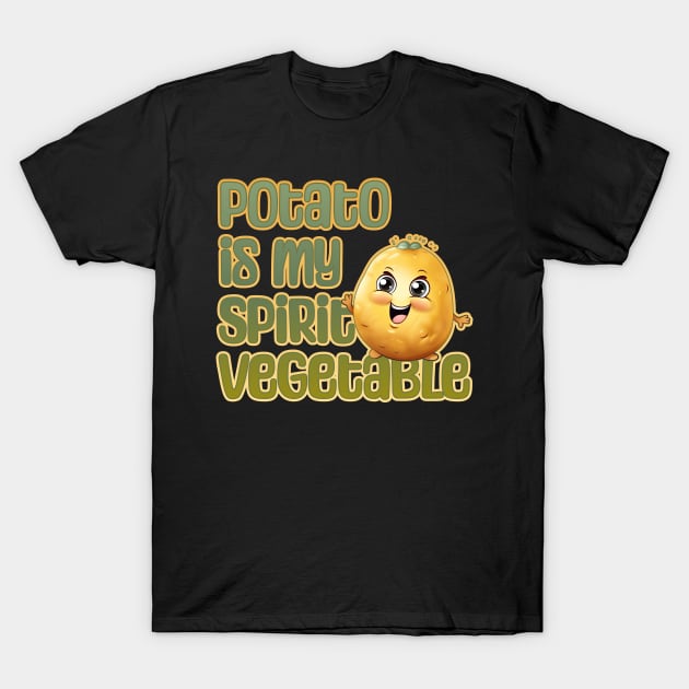 Potato is My Spirit Vegetable T-Shirt by DanielLiamGill